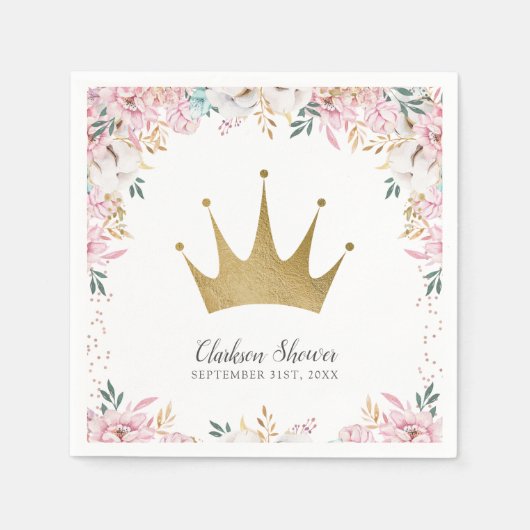 小さなプリンセス スタンダードカクテルナプキン (正面)