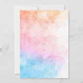 小さなプリンセス ロイヤル セレブレーション 水彩 招待状 (裏面)