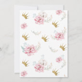 小さなプリンセス 招待状 (裏面)