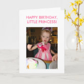 小さなプリンセス、誕生日、ハッピーバースデー、小さな… カード (黄色い花)