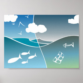 小さなプロ海アンチ散乱 ポスター