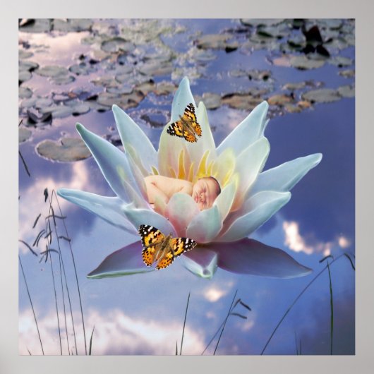 小さなベビーが寝るポスター ポスター (正面)