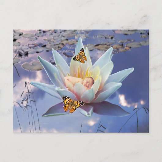 小さなベビーが寝る時 ポストカード (正面)