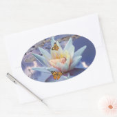 小さなベビーが寝る時 楕円形シール (封筒)