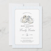 小さなベビーが途中ベビーシャワー招待状 サンキューカード (正面)