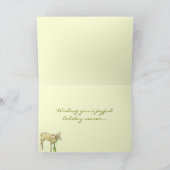 小さなベビーの子羊の黄色のクリスマスカード シーズンカード (内部)