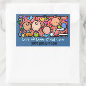 小さなベビーは可愛い!カスタマイズ可能なシール 長方形シール (バッグ)