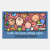 小さなベビーは可愛い！カスタマイズ可能なシール 長方形シール (正面)