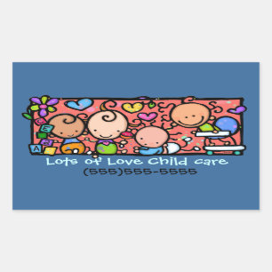 小さなベビーは可愛い！カスタマイズ可能なシール 長方形シール