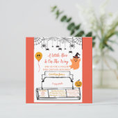 小さなベビーブーシャワーハロウィーンをテーマに 案内状 (スタンド正面)