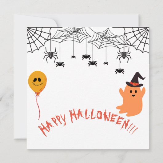 小さなベビーブーシャワーハロウィーンをテーマに 案内状 (裏面)