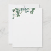 小さなベビー子羊とユーカリのバプテスマ サンキューカード (裏面)