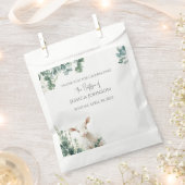 小さなベビー子羊とユーカリのバプテスマ フェイバーバッグ (クリップ留めされた状態)