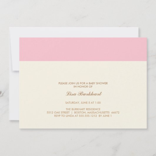 小さなベビー 招待状 (裏面)