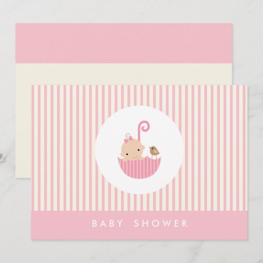 小さなベビー 招待状 (正面/裏面)