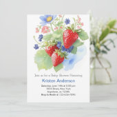 小さなベリーウォーター色のファンタジー男の子のシャワー 招待状 (スタンド正面)