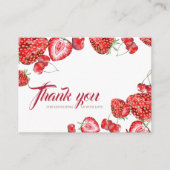 小さなベリー感謝の水色の女の子ベビーシャワー エンクロージャーカード (正面)