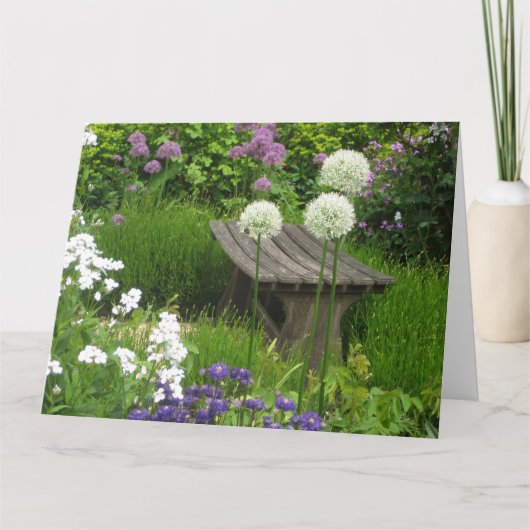 小さなベンチ – 大きな横向きのグリーティングカード カード (正面)