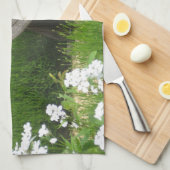 小さなベンチ – 飾りキッチンティータオル キッチンタオル (四つ折り)