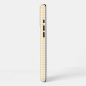小さなベージュのギンガムシグネチャー iPhoneケース (左側面)