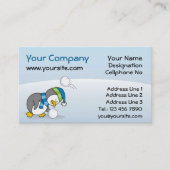 小さなペンギンが雪玉を手に入れる 名刺 (正面)