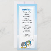 小さなペンギンが雪玉を手に入れる 招待状 (裏面)