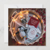 小さなペンギンは妊娠の発表を愛している シーズンカード (正面)