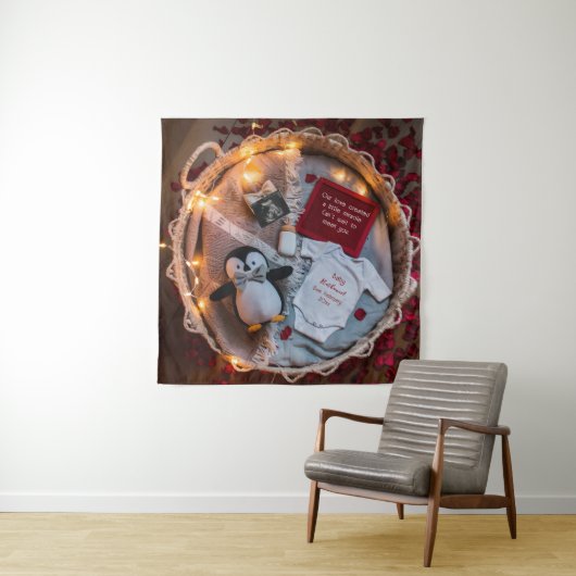 小さなペンギンは妊娠の発表を愛している タペストリー (インサイチュ)