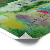 小さなホワイトカントリー教会の水の色のポスター ポスター (角)