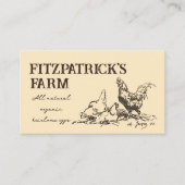 小さなホームステッドファミリーエッグファームヴィンテージ鶏 名刺 (正面)
