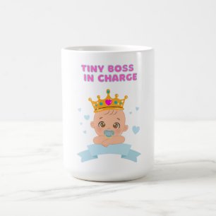 小さなボスを担当はっきりした- おもしろい Toddler コーヒーマグカップ