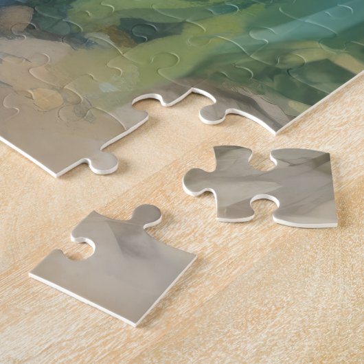 小さなボストンテリア犬の小犬で沢山の大きさ ジグソーパズル (側面)