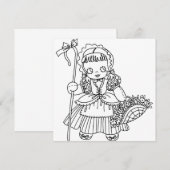 小さなボピープドールガールカラーリングページ (正面/裏面)