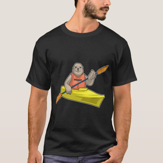小さなボートのアザラシ Tシャツ (正面)