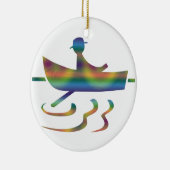 小さなボートのオーナメントの漕艇 セラミックオーナメント (右)