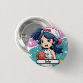小さなボールの赤ん坊、の名カスタム標で！ボタン 缶バッジ (正面&裏面)
