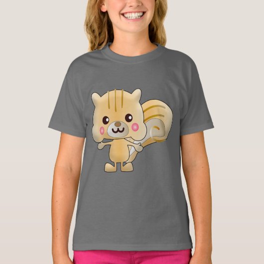 小さなポケモン漫画ガールズTシャツ Tシャツ (正面)
