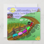 小さなポスターが裏に貼られたパーティの招待状 招待状 (裏面)