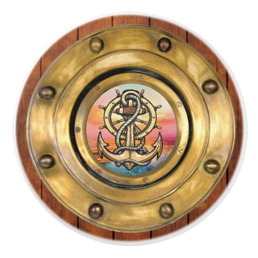 小さなポ航海のルトホールの引き出しノブ セラミックノブ (正面)