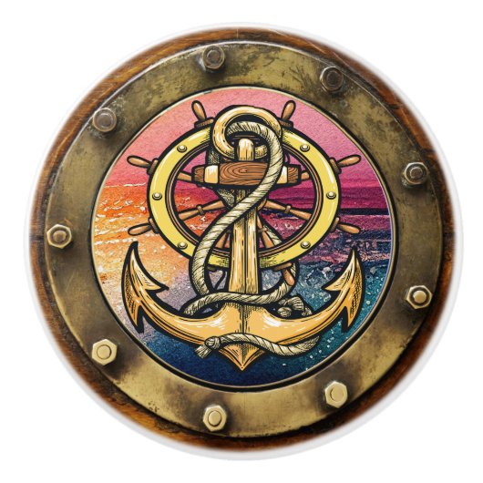 小さなポ航海のルトホールの引き出しノブ セラミックノブ (正面)