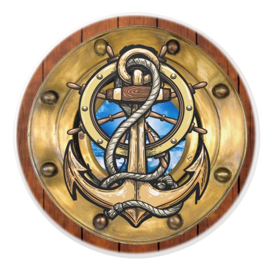 小さなポ航海のルトホールの引き出しノブ セラミックノブ (正面)