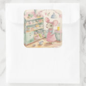 小さなマウスでキッチンの弾丸のシール スクエアシール (バッグ)