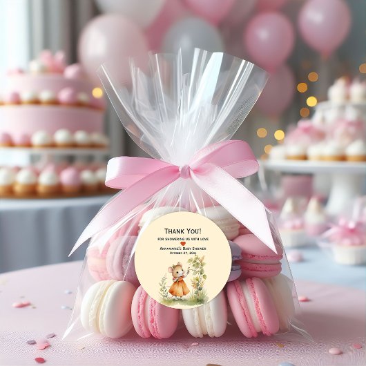 小さなマウス赤ちゃん女の子の赤ちゃんシャワー | ラウンドシール