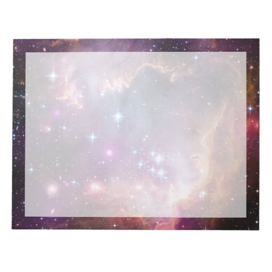 小さなマゼラン雲の中の若い星。 ノートパッド (正面)