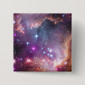 小さなマゼラン雲の中の若い星。 缶バッジ (正面)