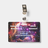 小さなマゼラン雲の星のような翼端 バッジ (Back with Clip)