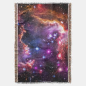 小さなマゼラン雲の星付き翼先端 スローブランケット (正面縦)