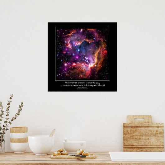 小さなマゼラン雲の星付き翼先端 ポスター (キッチン)