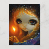 「小さなマッチの女の子」はがき ポストカード (正面)