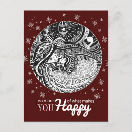 小さなマッチの少女 |ワインレッドはがき ポストカード